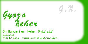 gyozo neher business card